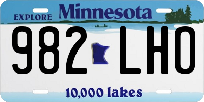 MN license plate 982LHO