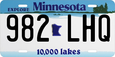 MN license plate 982LHQ