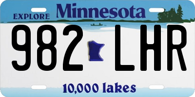 MN license plate 982LHR
