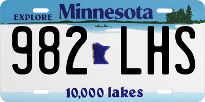 MN license plate 982LHS