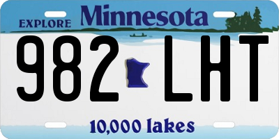 MN license plate 982LHT
