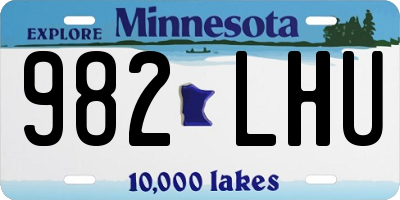 MN license plate 982LHU