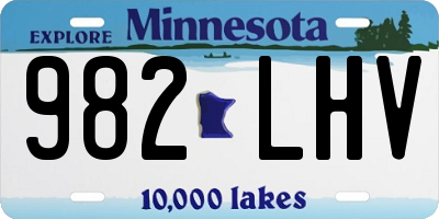 MN license plate 982LHV