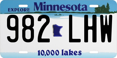 MN license plate 982LHW