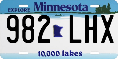 MN license plate 982LHX