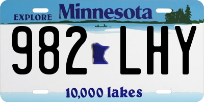 MN license plate 982LHY