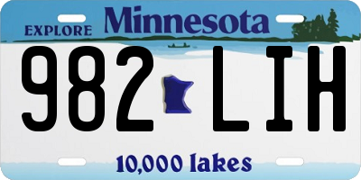 MN license plate 982LIH