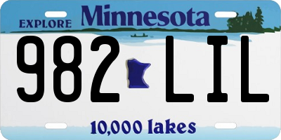 MN license plate 982LIL