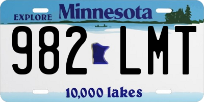 MN license plate 982LMT