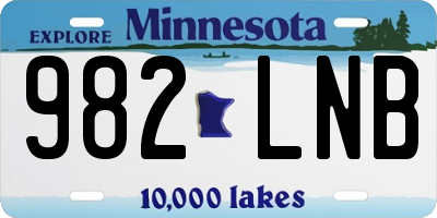 MN license plate 982LNB