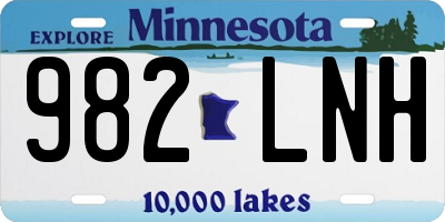 MN license plate 982LNH