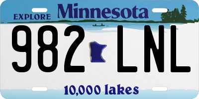 MN license plate 982LNL