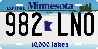 MN license plate 982LNO