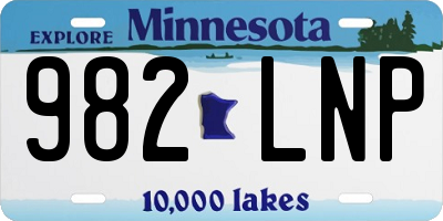 MN license plate 982LNP