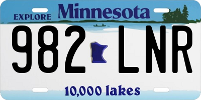 MN license plate 982LNR