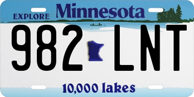 MN license plate 982LNT