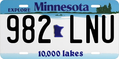MN license plate 982LNU