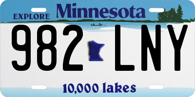 MN license plate 982LNY