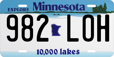 MN license plate 982LOH