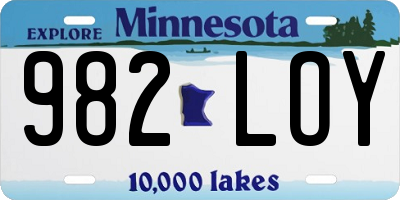 MN license plate 982LOY