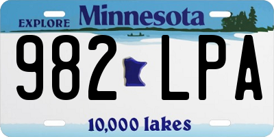 MN license plate 982LPA