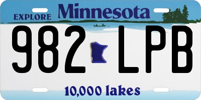 MN license plate 982LPB
