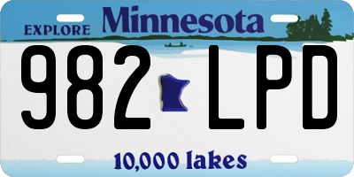 MN license plate 982LPD
