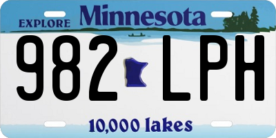 MN license plate 982LPH