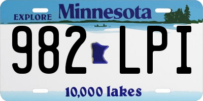 MN license plate 982LPI