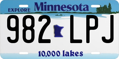 MN license plate 982LPJ