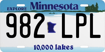 MN license plate 982LPL