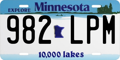 MN license plate 982LPM