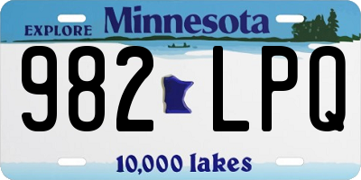 MN license plate 982LPQ