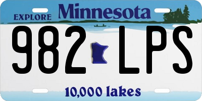 MN license plate 982LPS