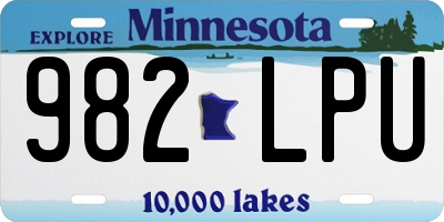 MN license plate 982LPU
