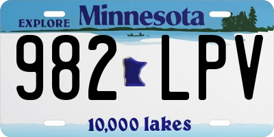 MN license plate 982LPV