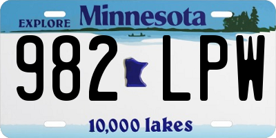 MN license plate 982LPW