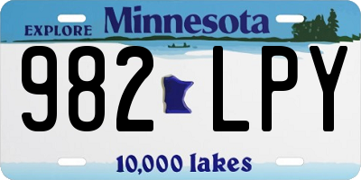 MN license plate 982LPY
