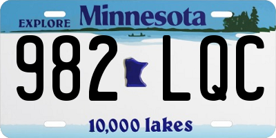 MN license plate 982LQC