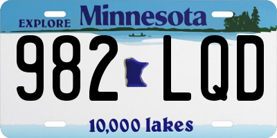 MN license plate 982LQD