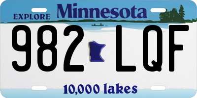 MN license plate 982LQF