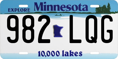 MN license plate 982LQG