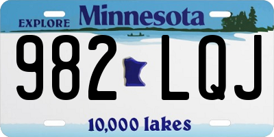 MN license plate 982LQJ