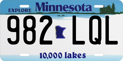 MN license plate 982LQL