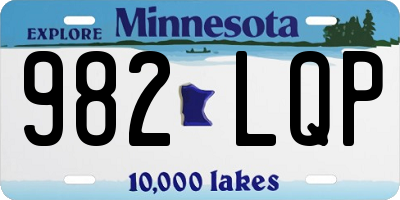 MN license plate 982LQP