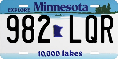 MN license plate 982LQR