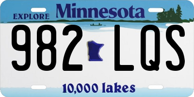 MN license plate 982LQS