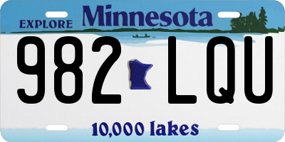 MN license plate 982LQU