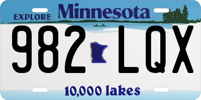 MN license plate 982LQX