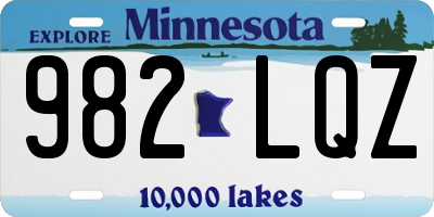 MN license plate 982LQZ